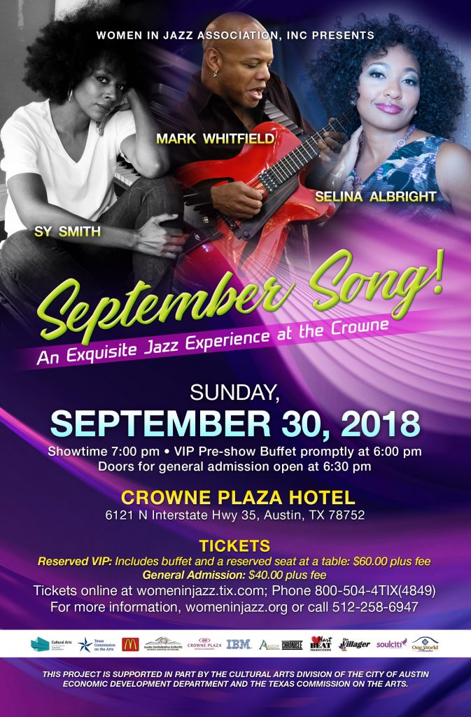 Sy Smith previously presented in the Women in Jazz production "September Song!" on Sept 30, 2019